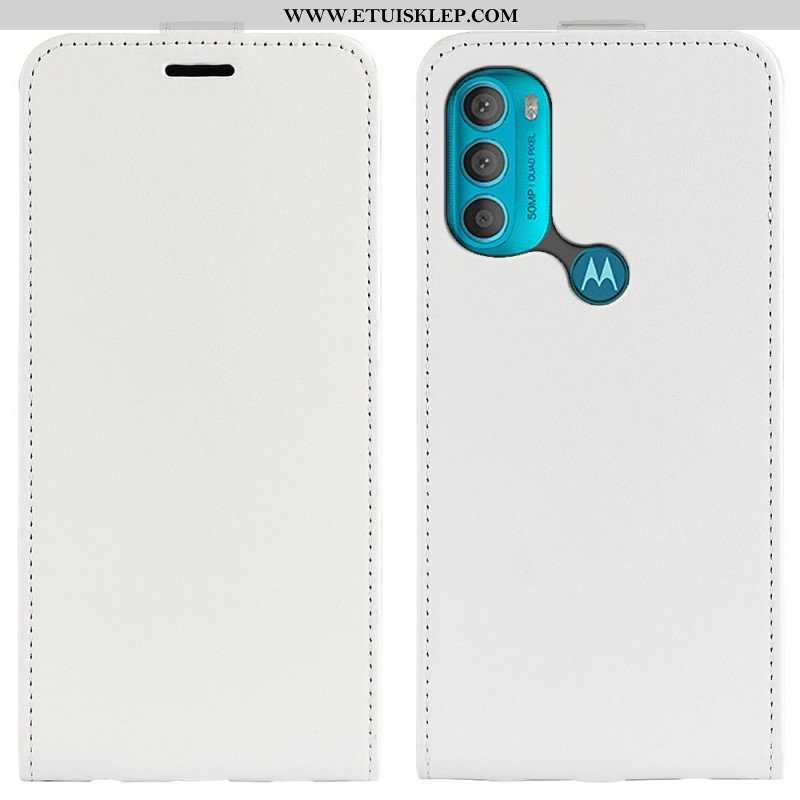 Skórzany Futerał do Moto G71 5G Etui Folio Składane Retro